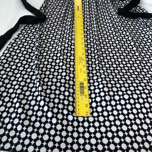 W Wrapper Dress Size XL Black White Wrap Sundress - Picture 3 of 7